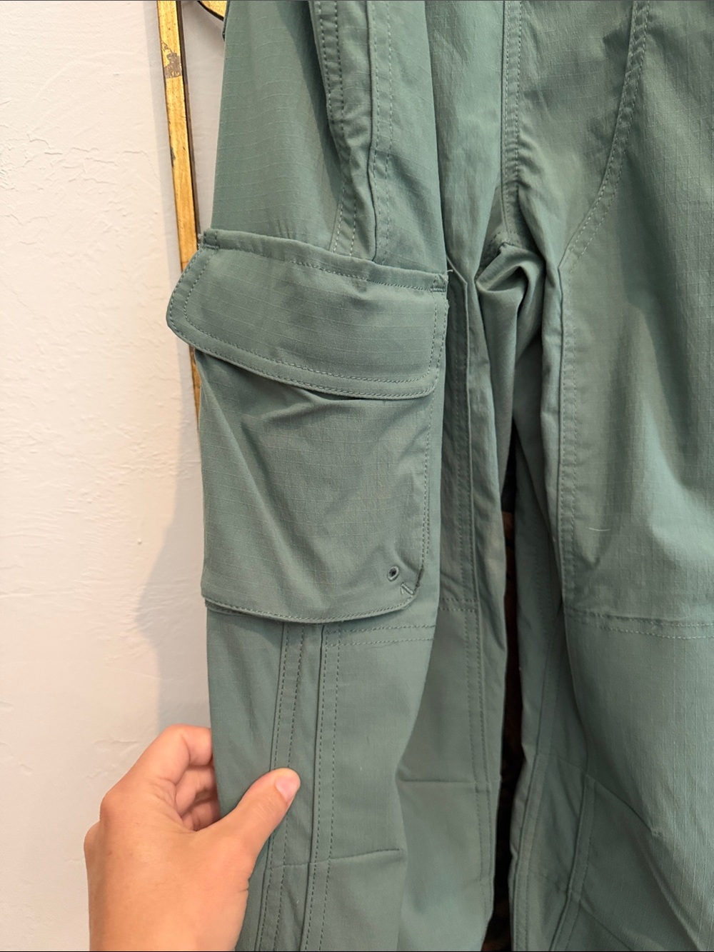 Women's Duluth Green Utility Overalls - Picture 4 of 6